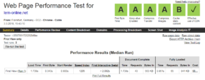 Web Page Performance Test am 3. März 2018